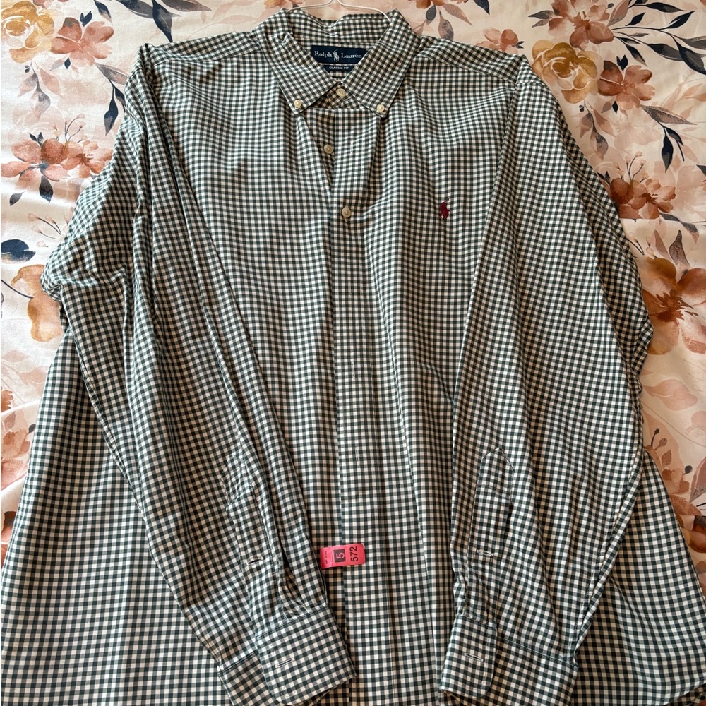Ralph Lauren Green Casual Button Down Shirt